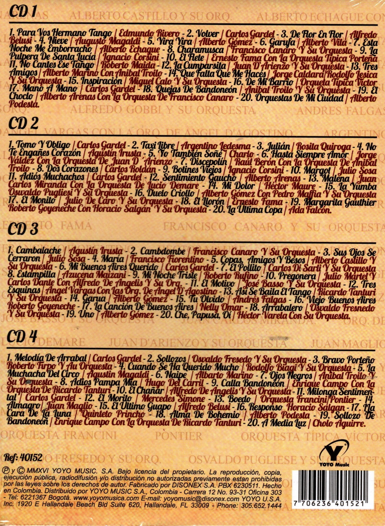 CDX4 La Antología Noble Del Tango