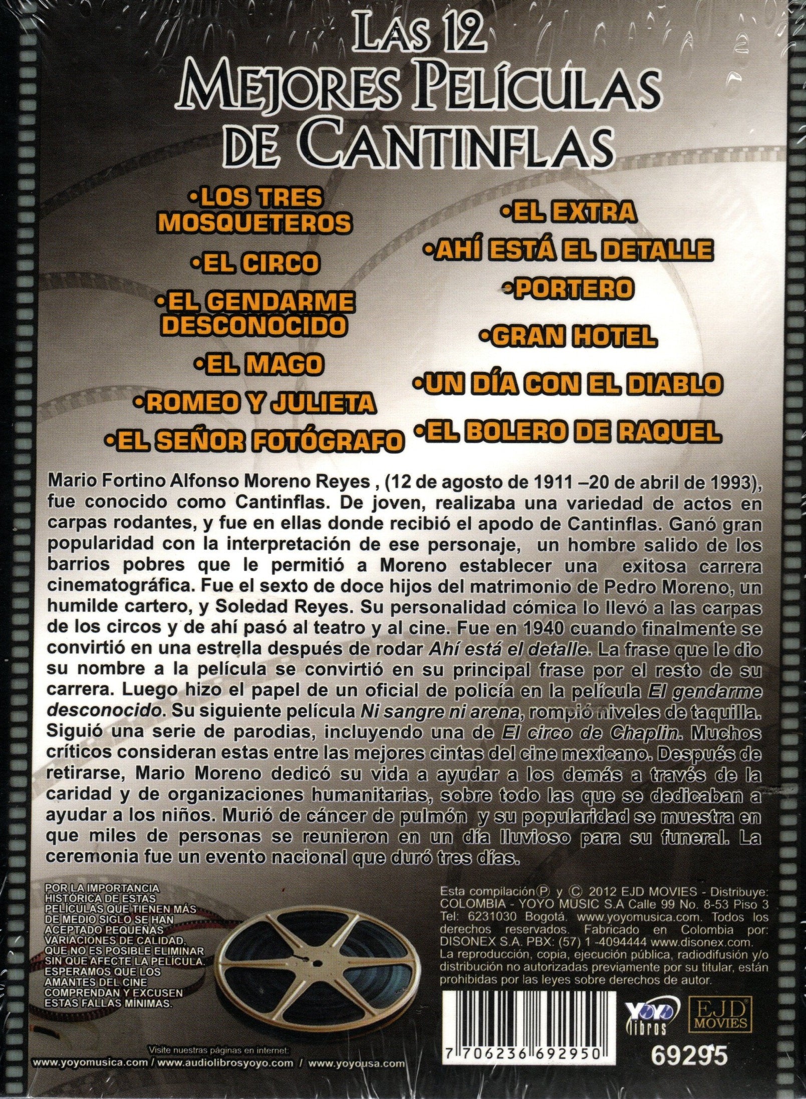 DVD Las 12 Mejores Películas De Cantinflas