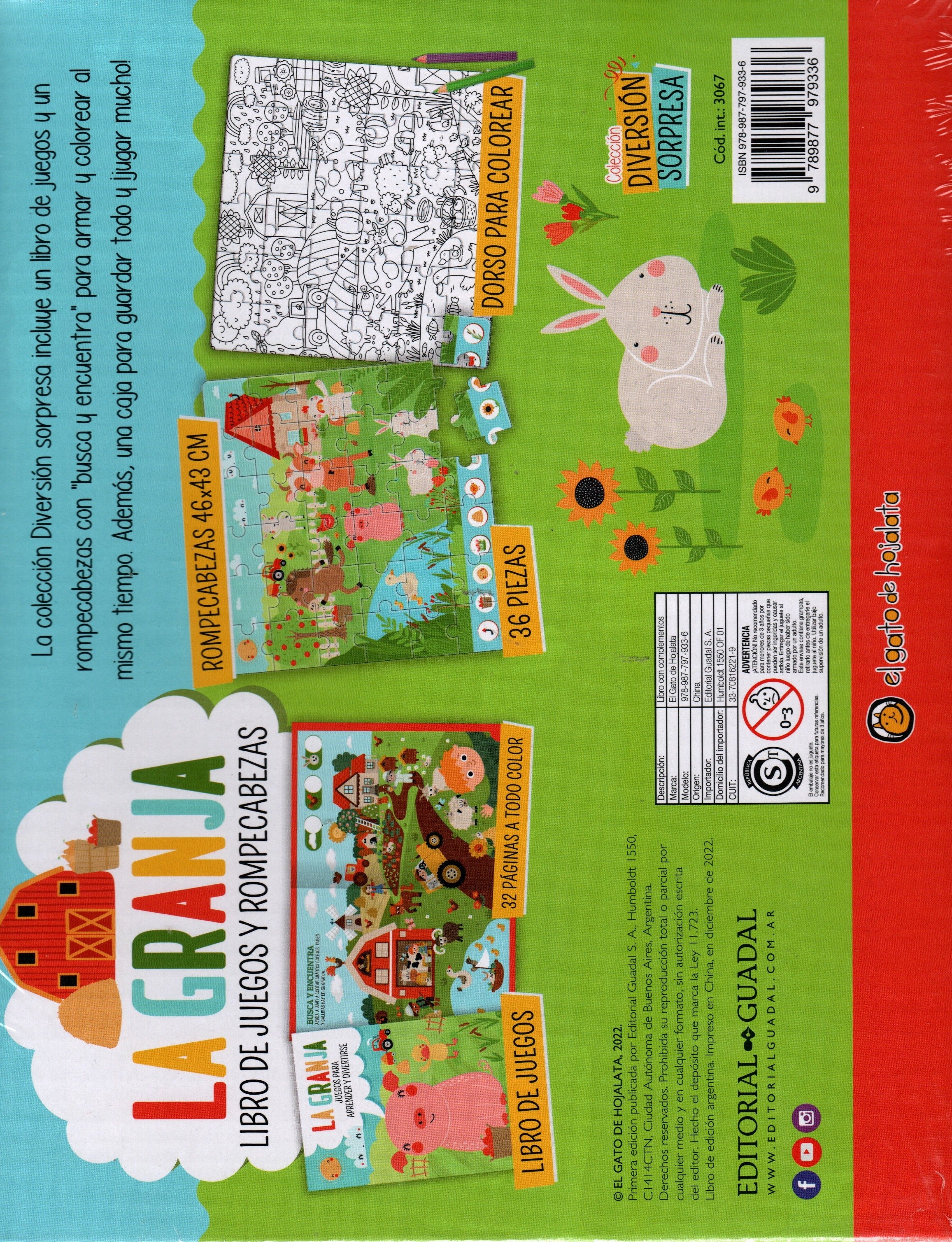 Libro De Juego Y Rompecabezas La Granja