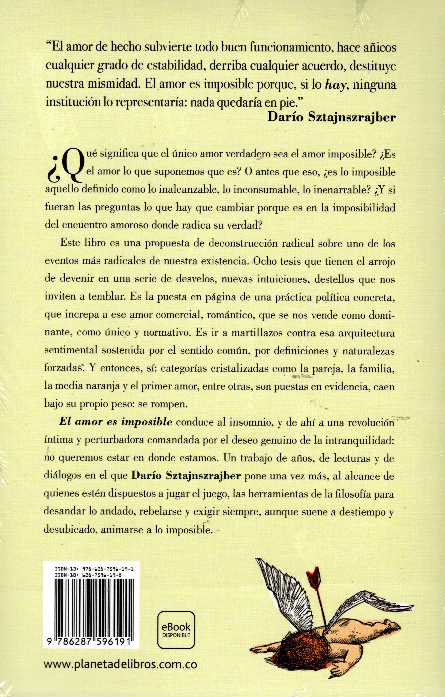 Libro Darío Sztajnszrajber - El Amor Es Imposible