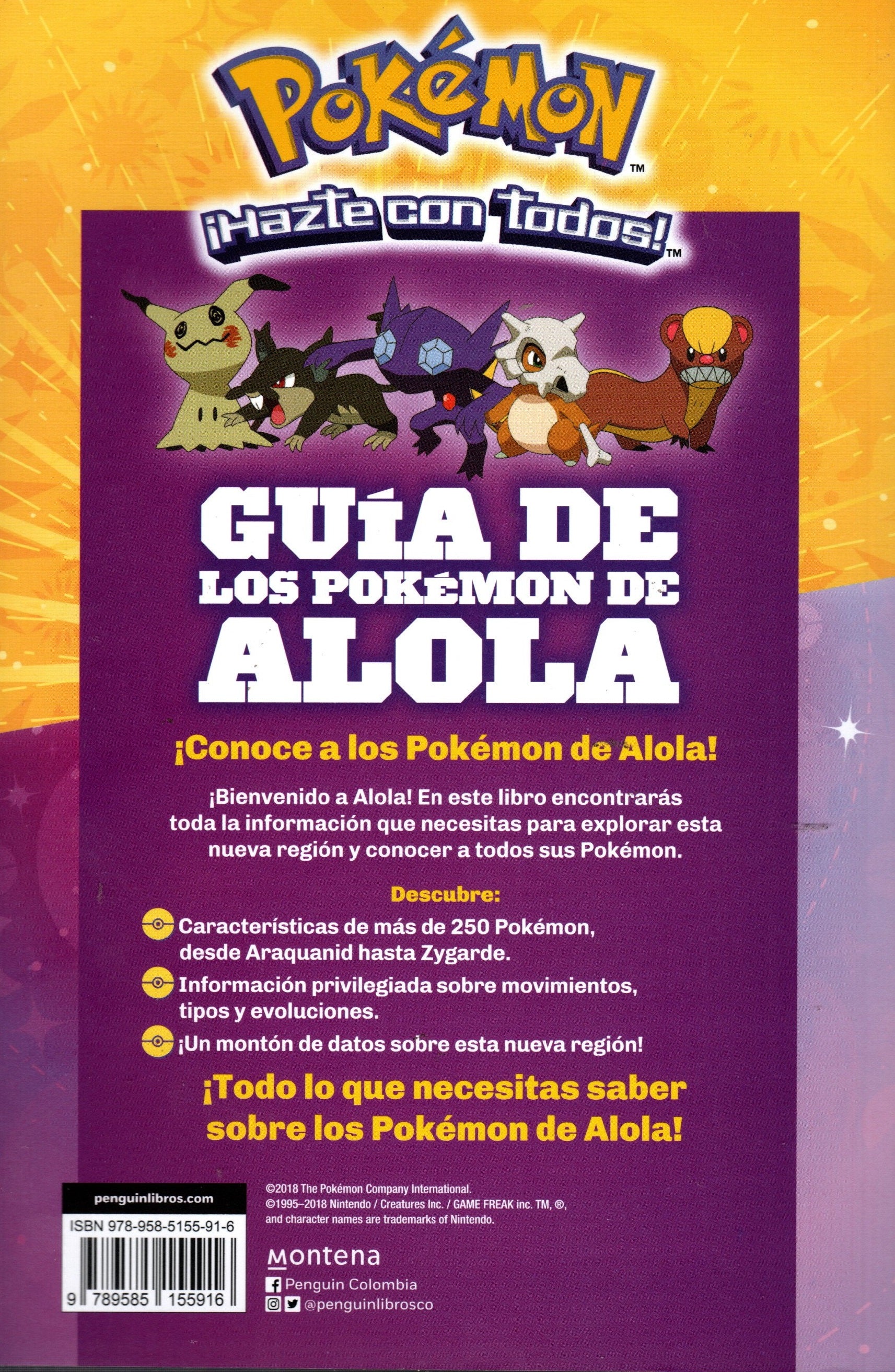 Libros GUÍA DE LOS POKÉMON DE ALOLA