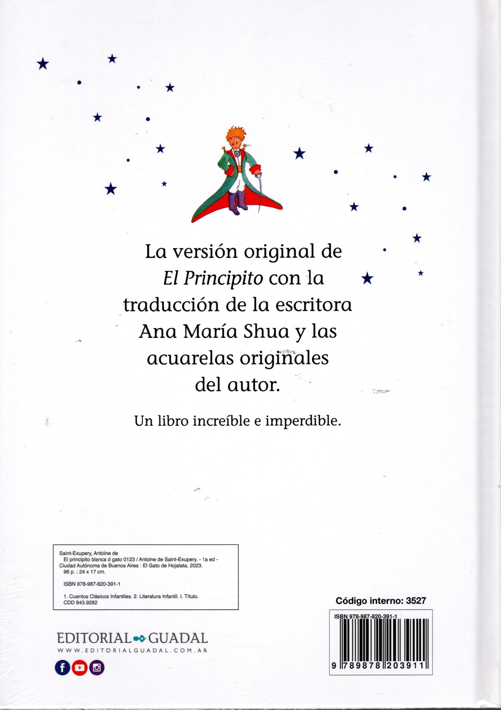 Libro De Antoine SaintExupery - El Principito,