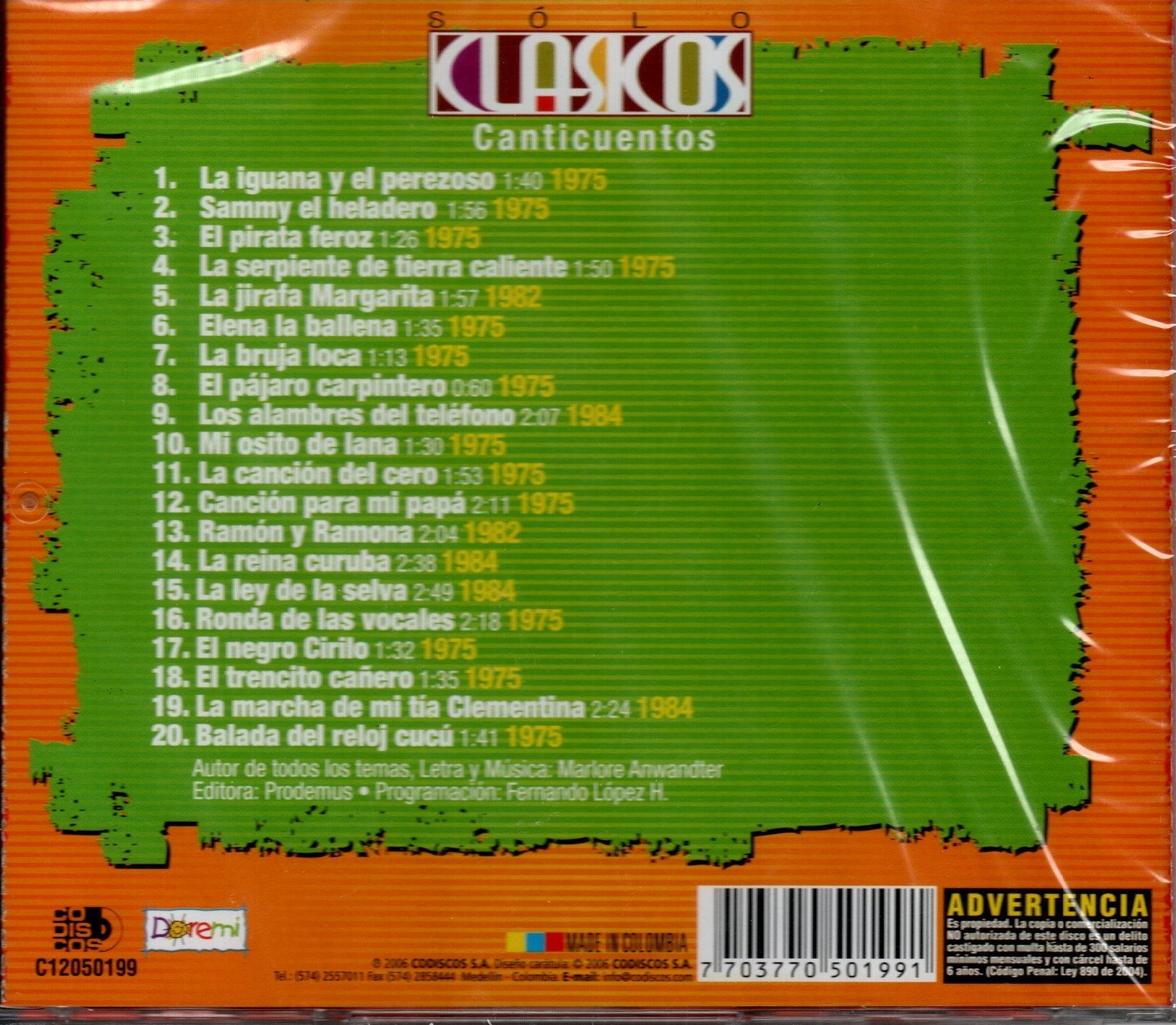 CD Sólo Clásicos: Canticuentos
