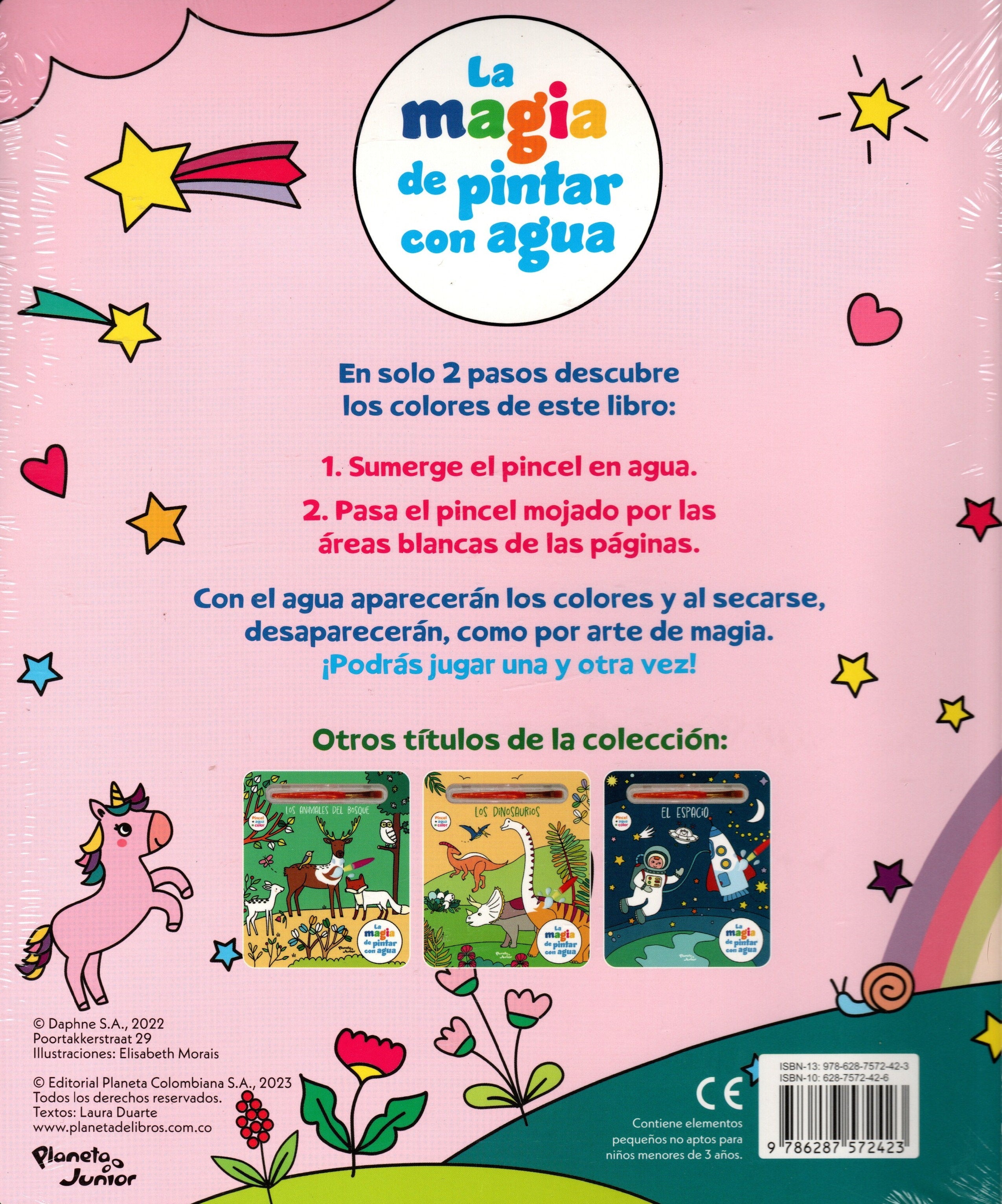 Libro La magia de pintar con agua. Los unicornios