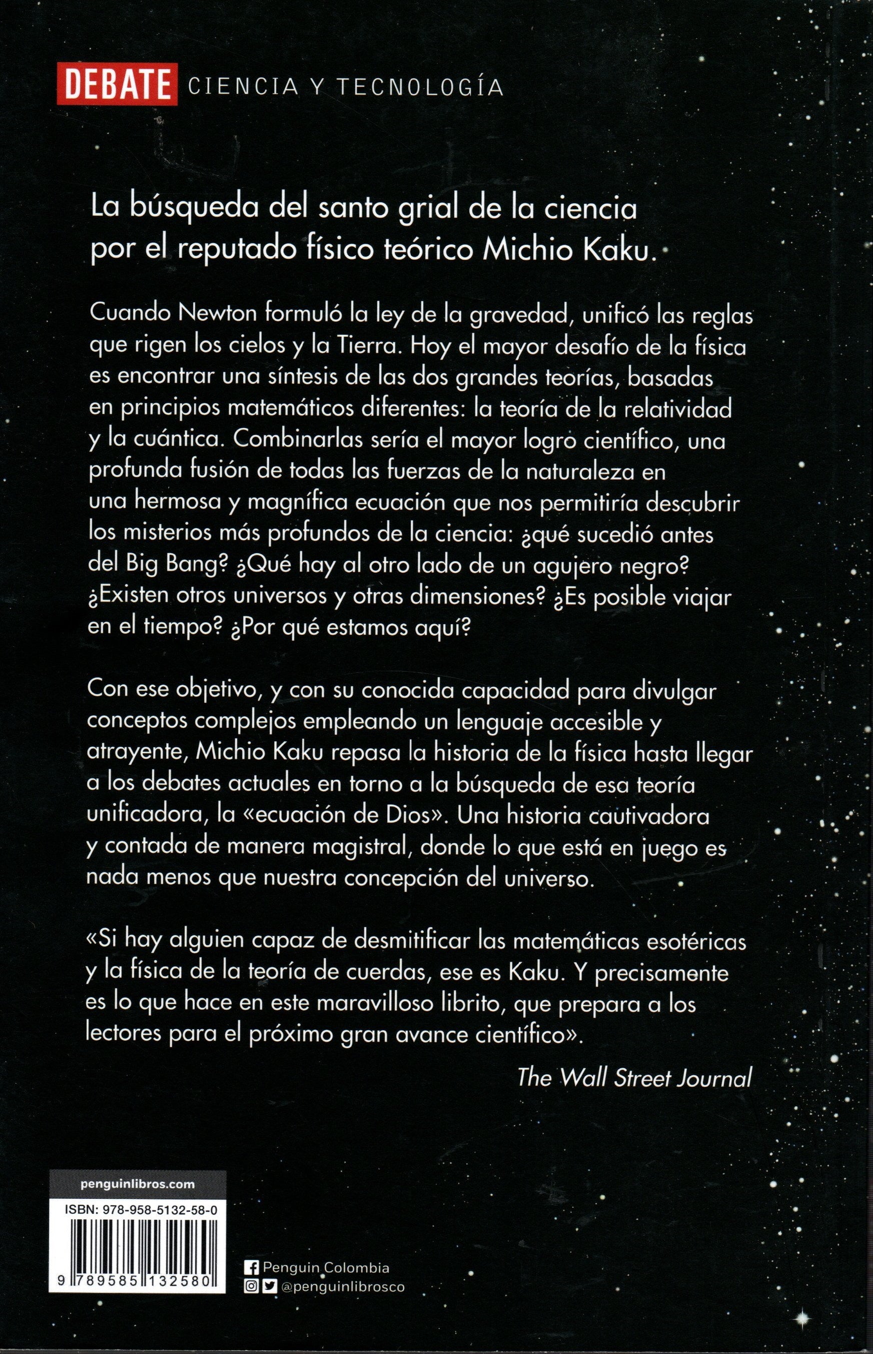 Libro Michio Kaku - La ecuación de Dios