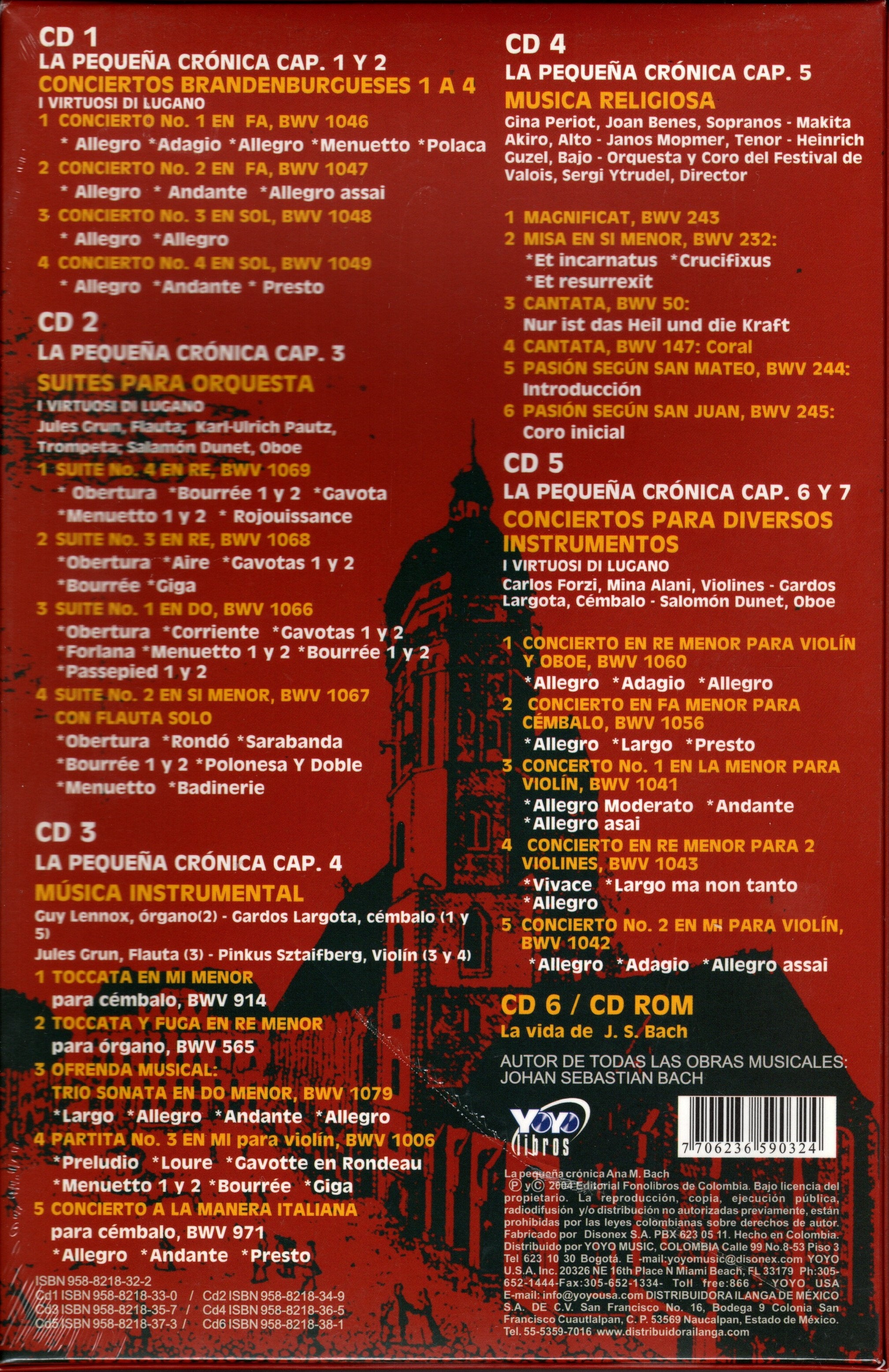 CDx6 Festival J. S. Bach