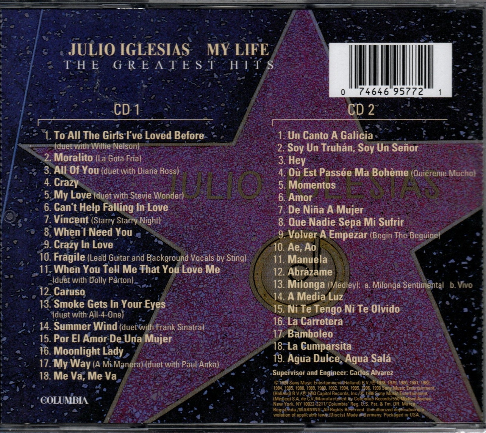 CD X2 Julio Iglesias - My Life: The Greatest Hits
