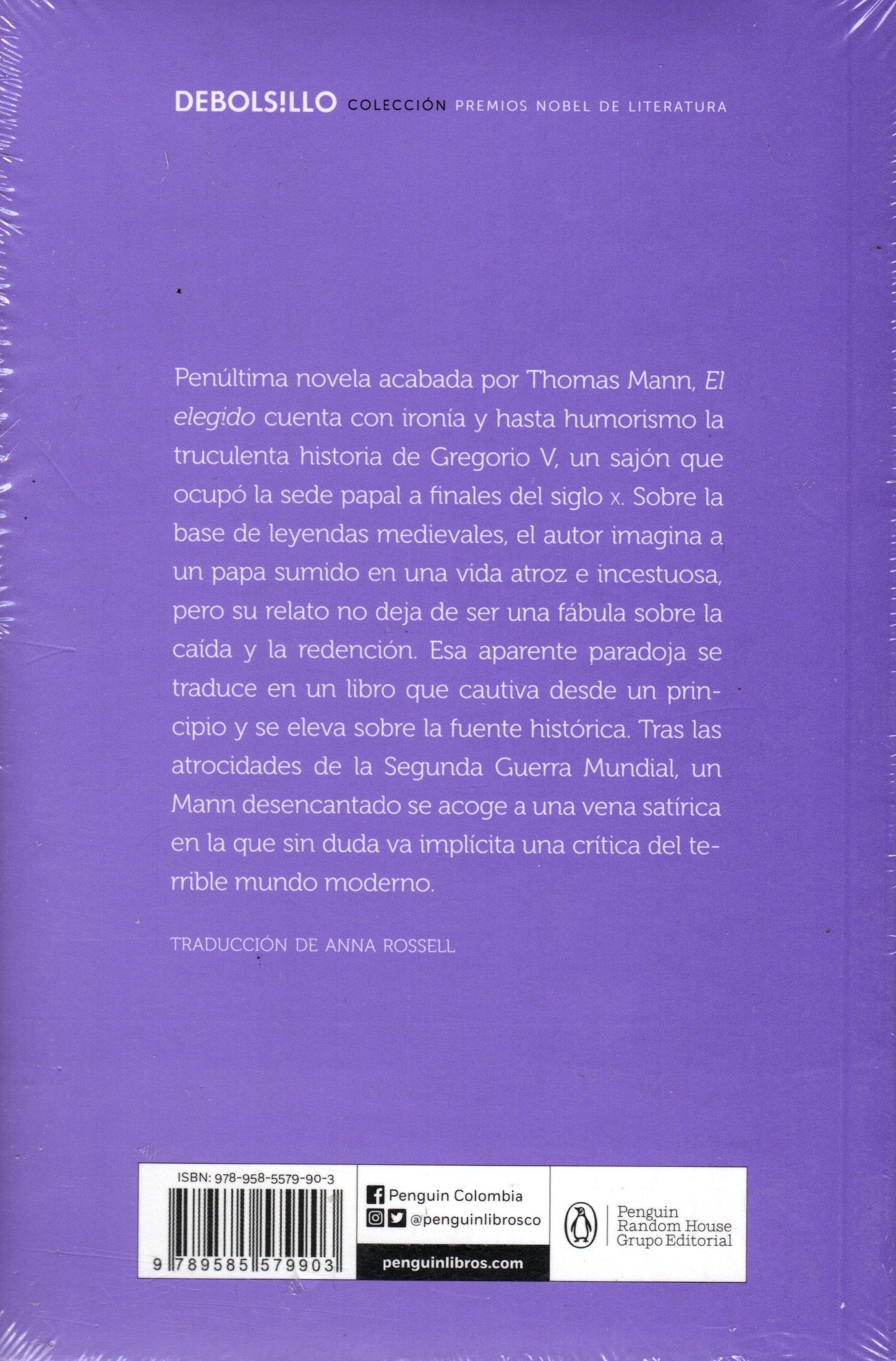 Libro Thomas Mann - El elegido (Colección Premios Nobel de Literatura)