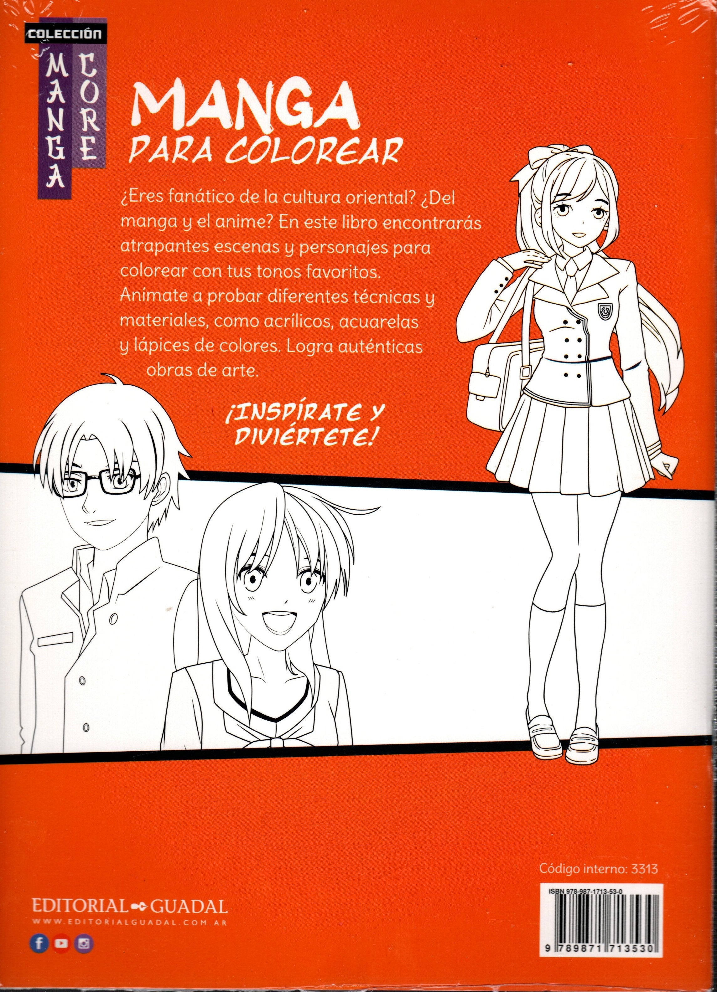 Libro Manga Para Colorear