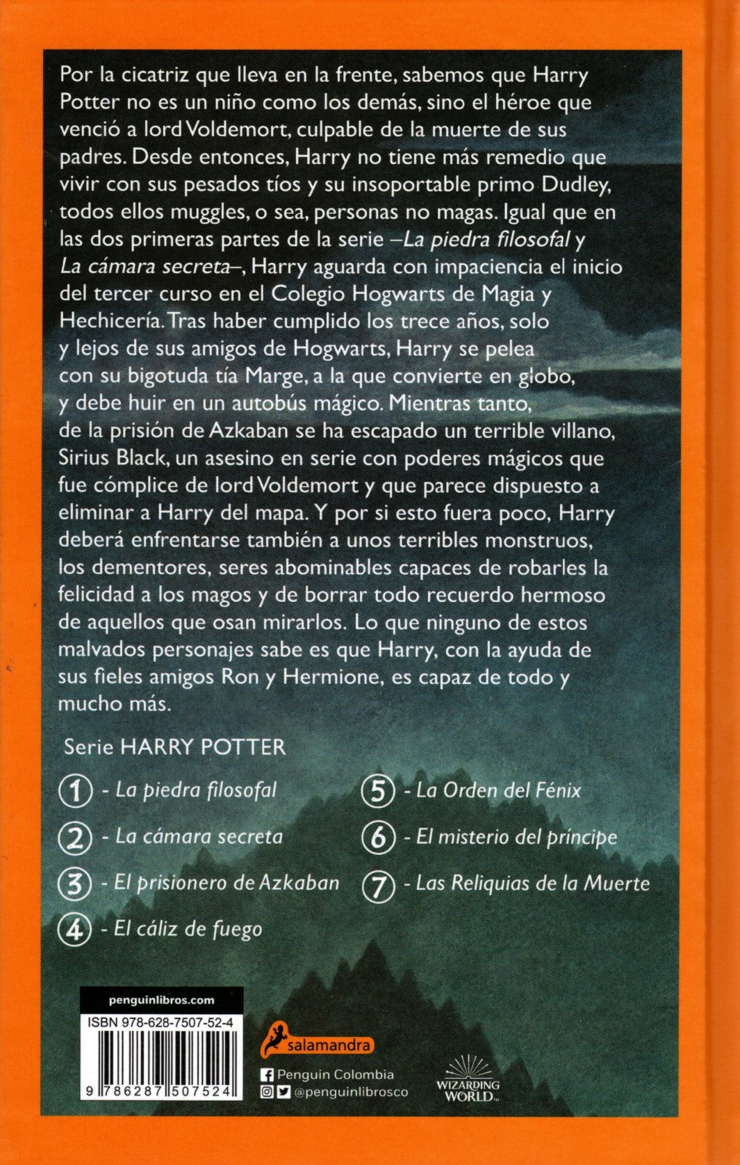 Libro J. K. Rowling - Harry Potter y el prisionero de Azkaban