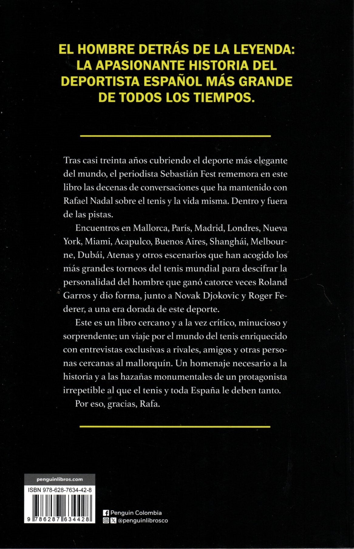 Libro Sebastián Fest -El legado de Rafael Nadal