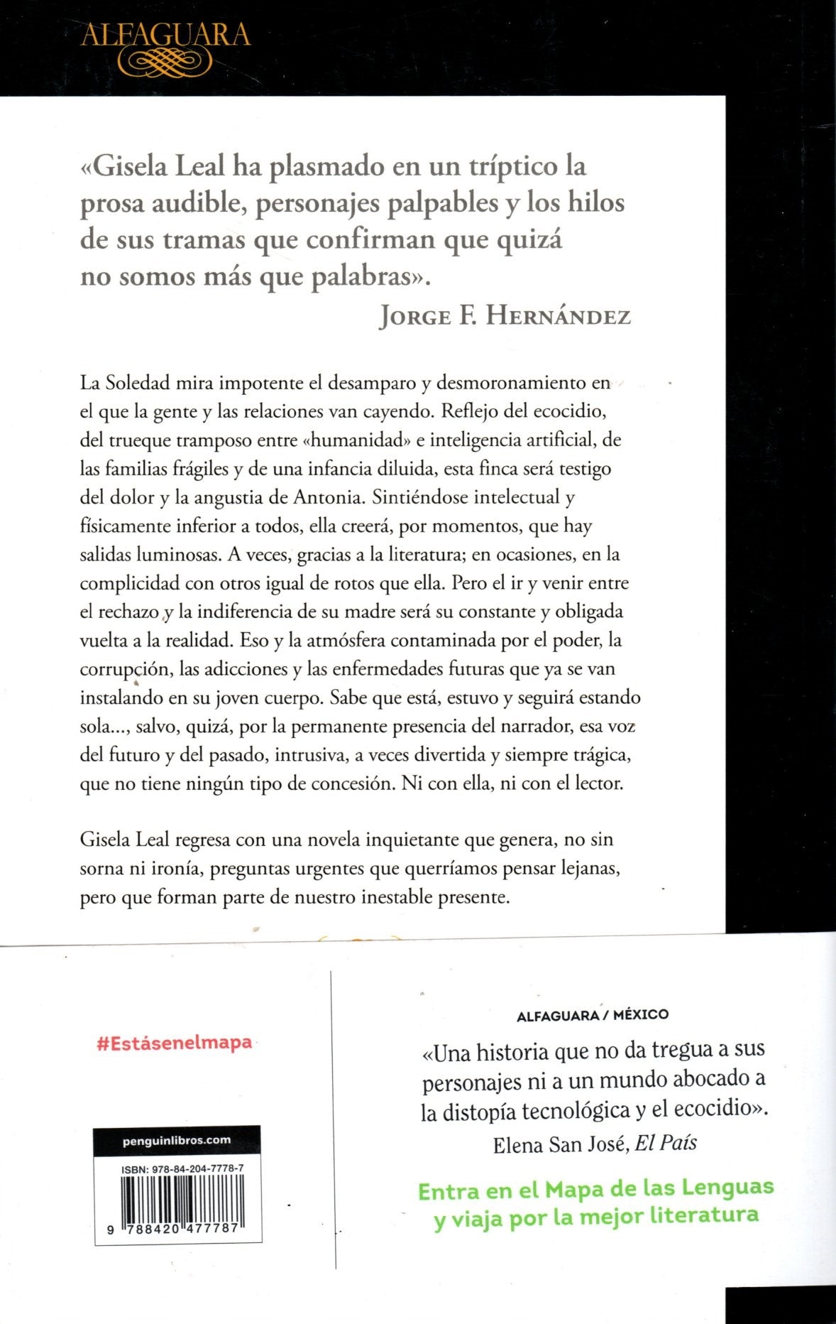 Libro Gisela Leal - La Soledad en tres actos (Mapa de las lenguas)