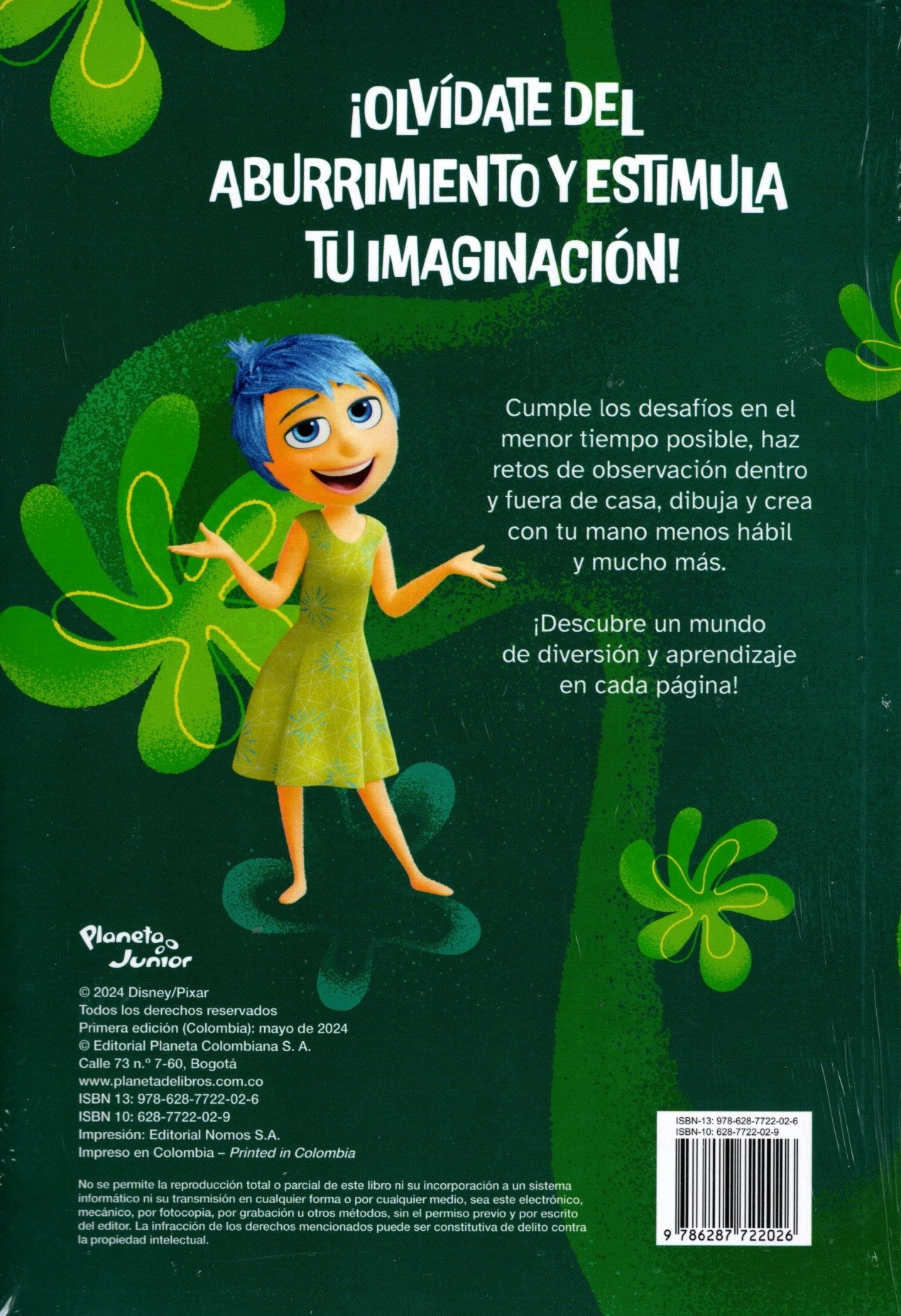 Libro Disney - Retos antiaburrimiento. Intensamente 2