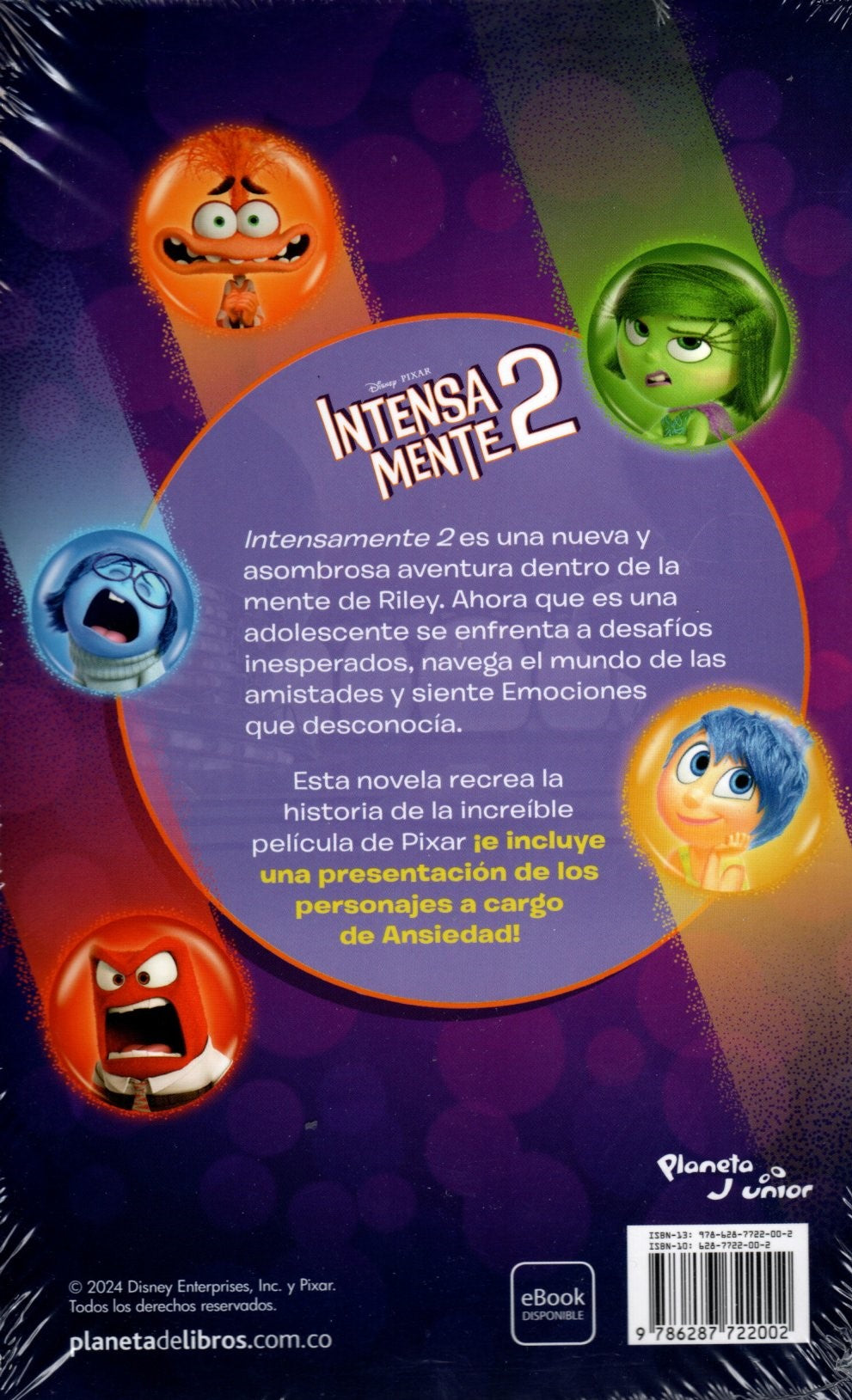 Libro Disney Pixar - Intensamente 2. La novela