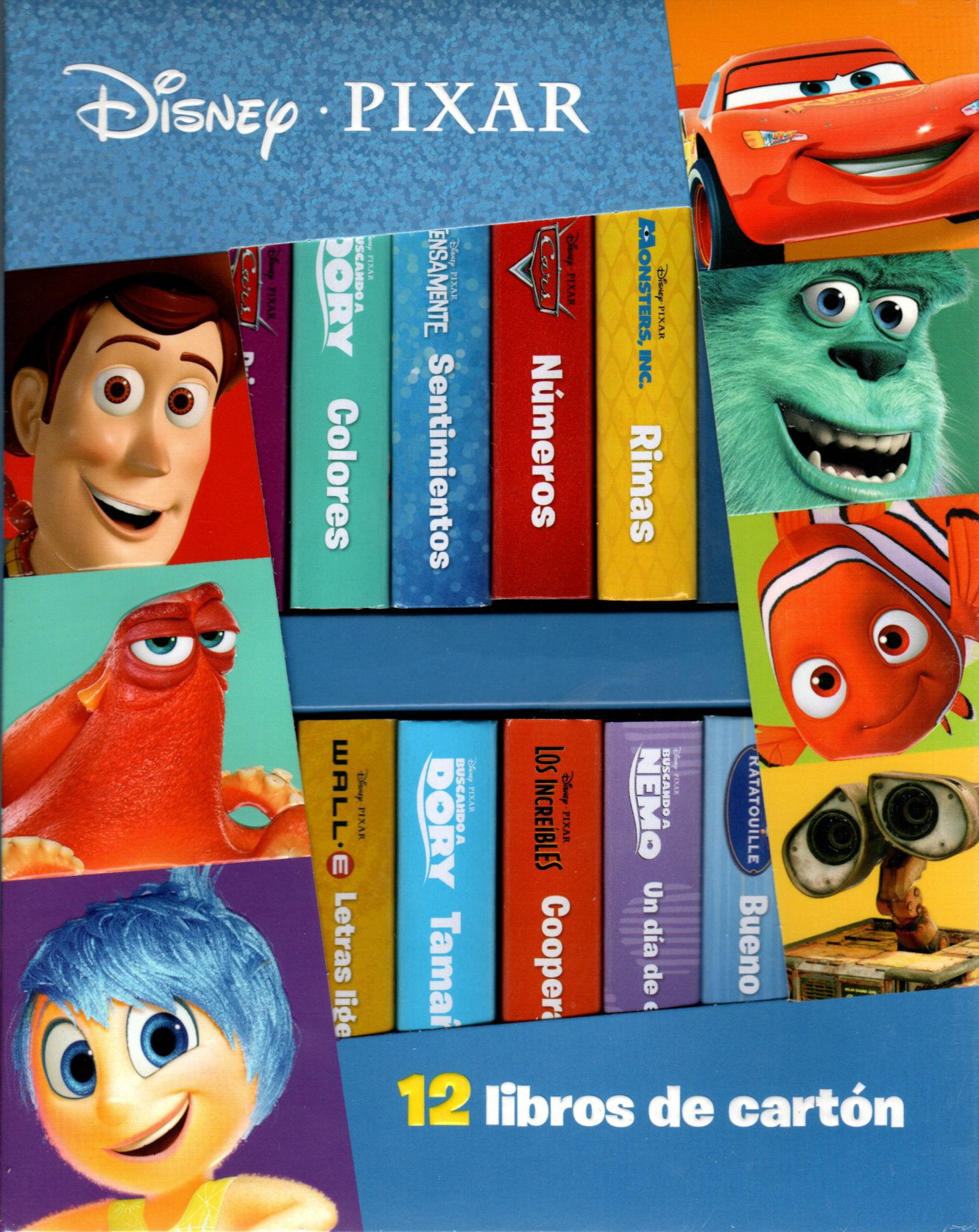 Libro Disney Pixar Caja - 12 Libros de Carton (Estuche)