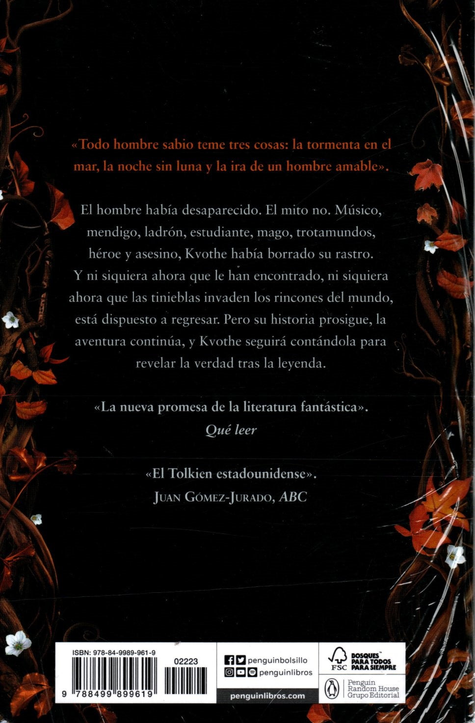 Libro Patrick Rothfuss - El Temor de Un Hombre Sabio
