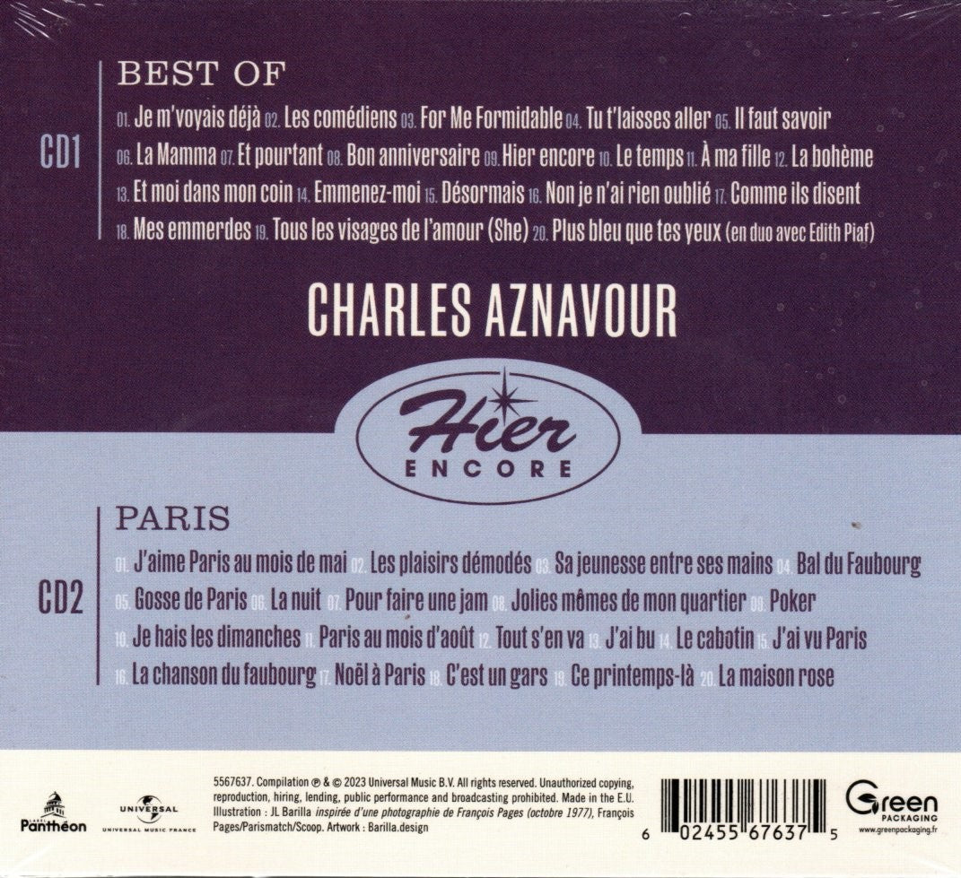 CD Charles Aznavour - Paris