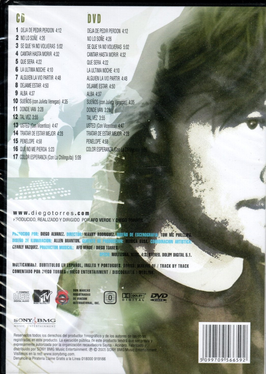 DVD+CD Diego Torres - Unplugged