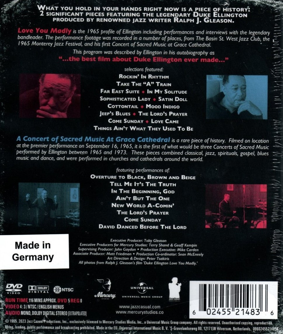 DVD Duke Ellington - Love You Madly / A Concert of Sacred Music at Grace Cathedral