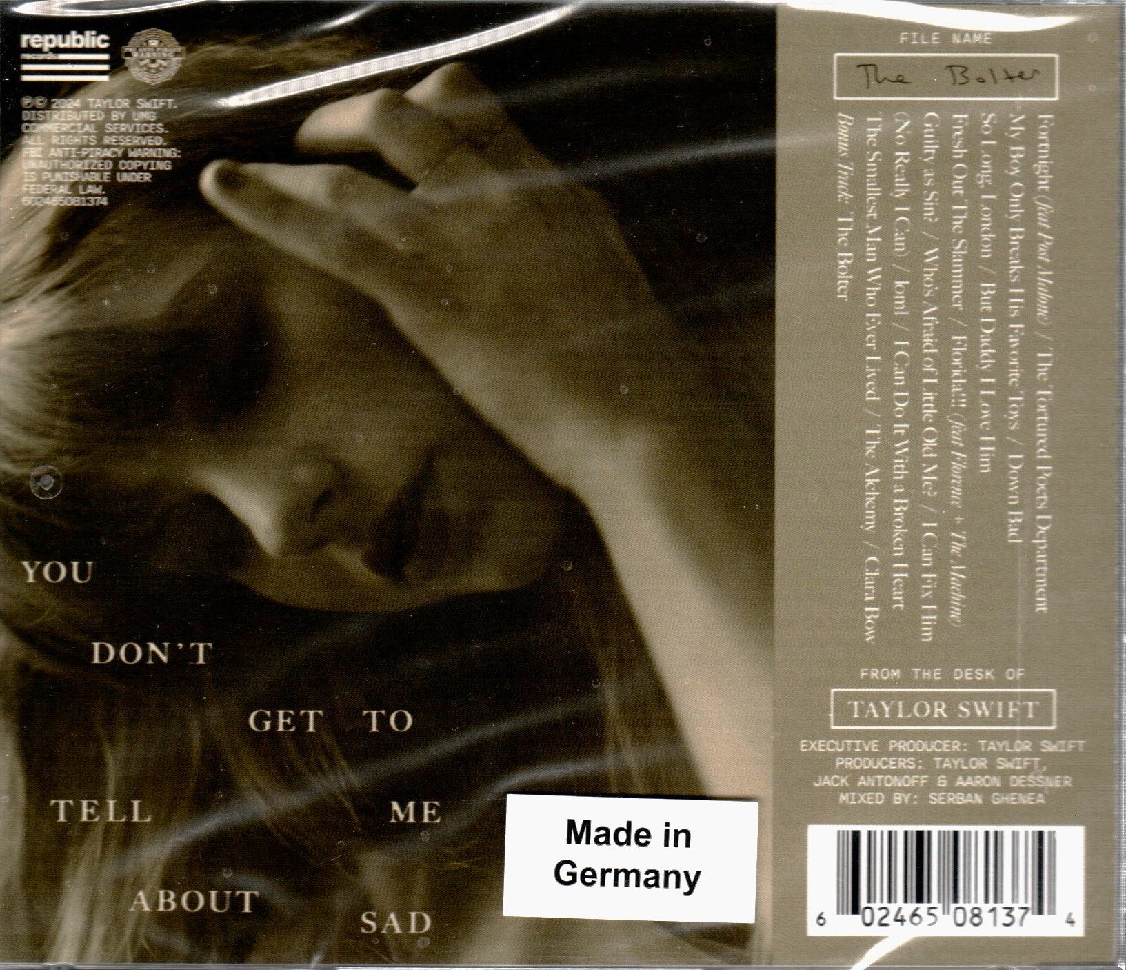 CD Taylor SwifT – The Tortured Poets Department