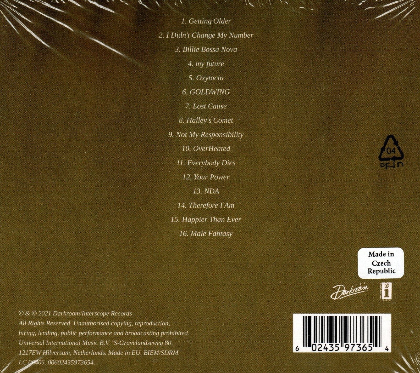 CD Billie Eilish – Happier Than Ever