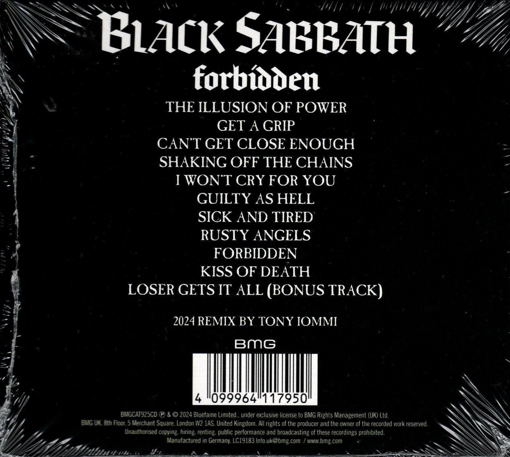 CD Black Sabbath – Forbidden (2024 Tony Iommi Remix)