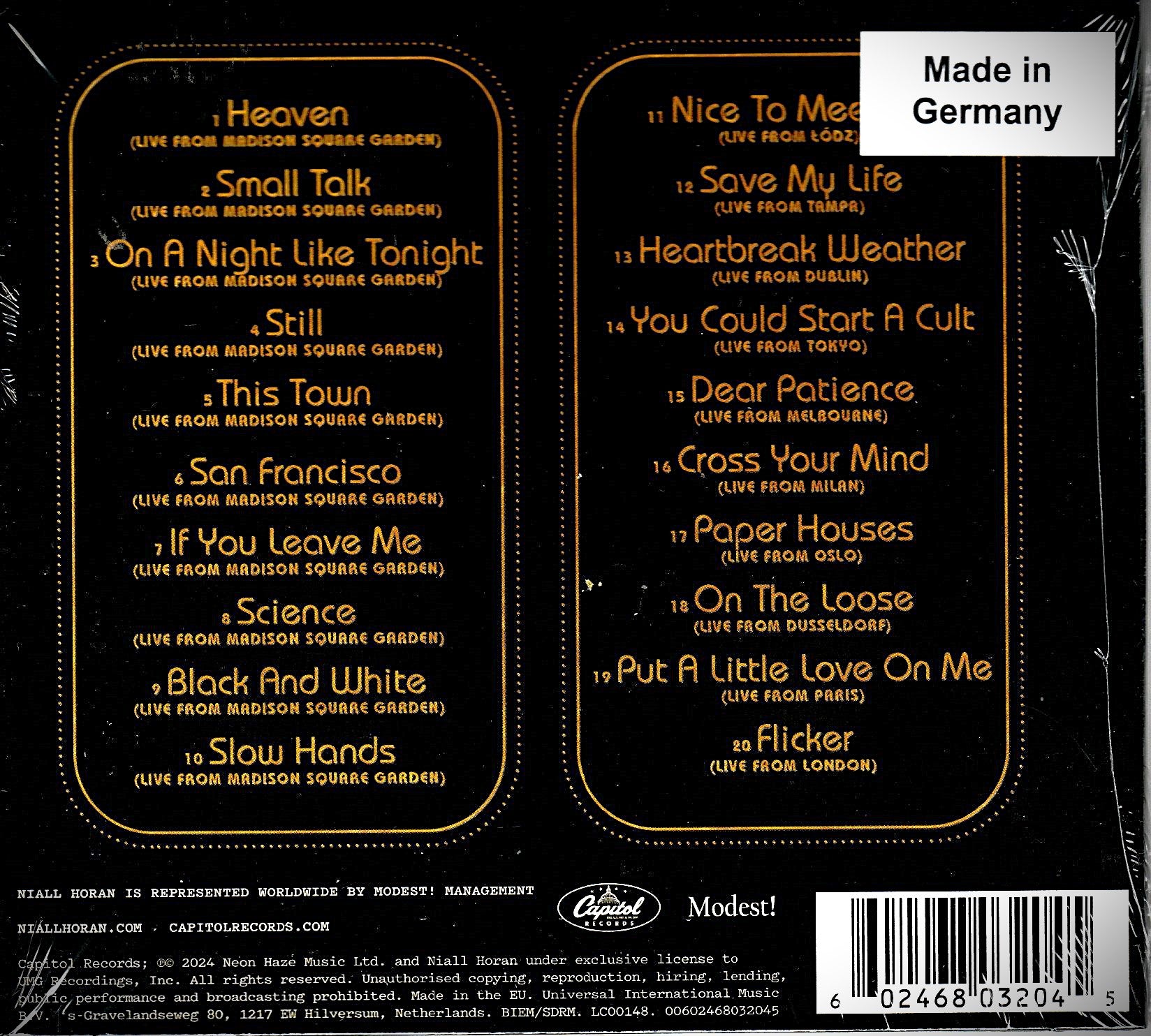 CD Niall Horan – The Show: Live On Tour