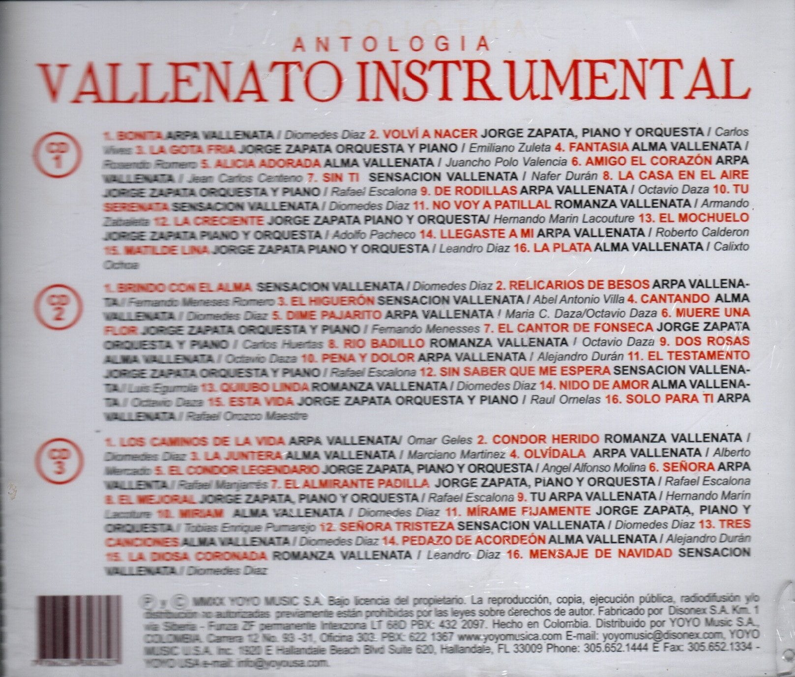 CDX3 Antología Vallenato Instrumental