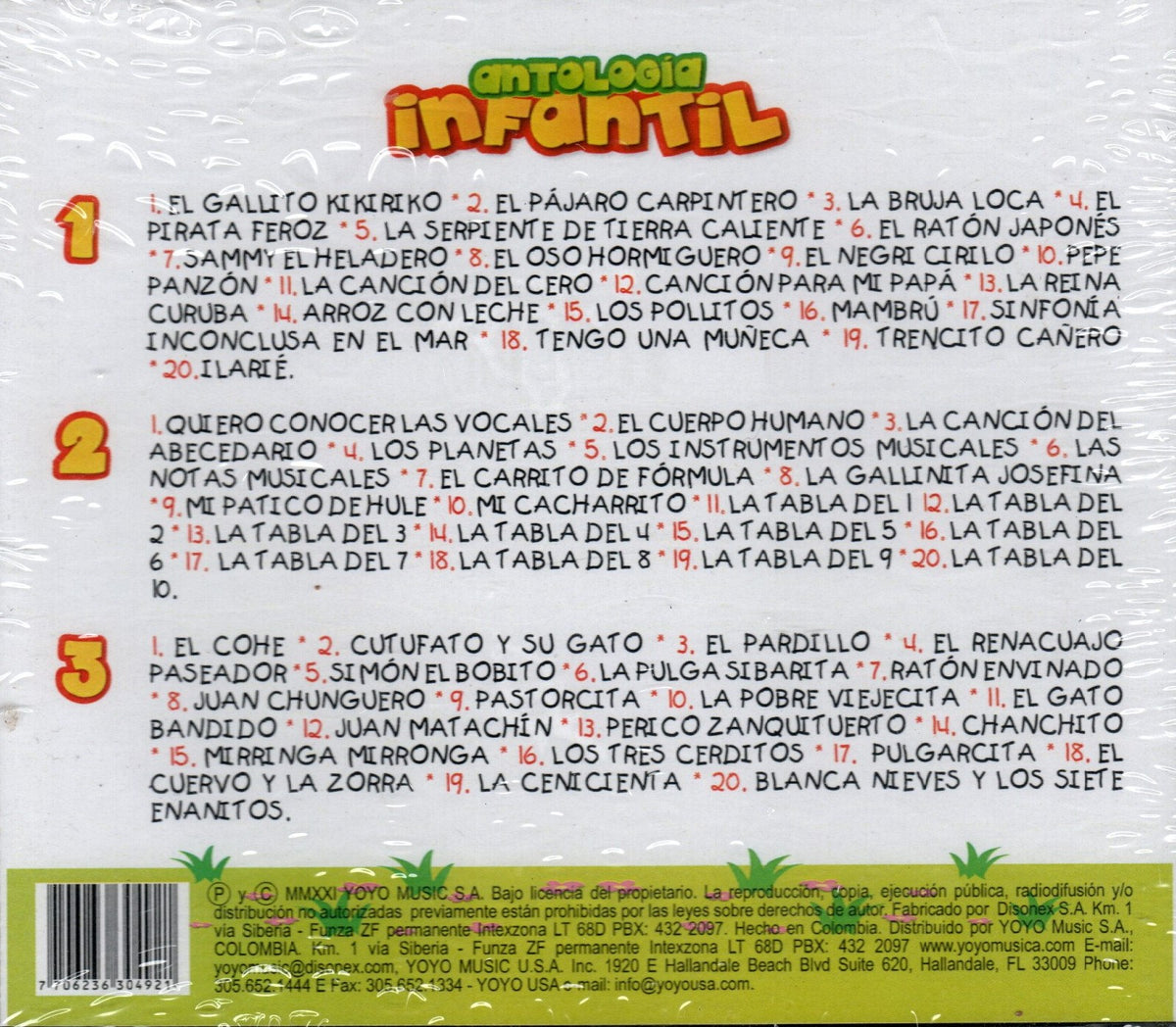 CDX3 Antología Infantil - Los Cuentos De Rafael Pombo, Rondas. Tablas De Multiplicar Y Mucho Más ( Música Para Bebes )