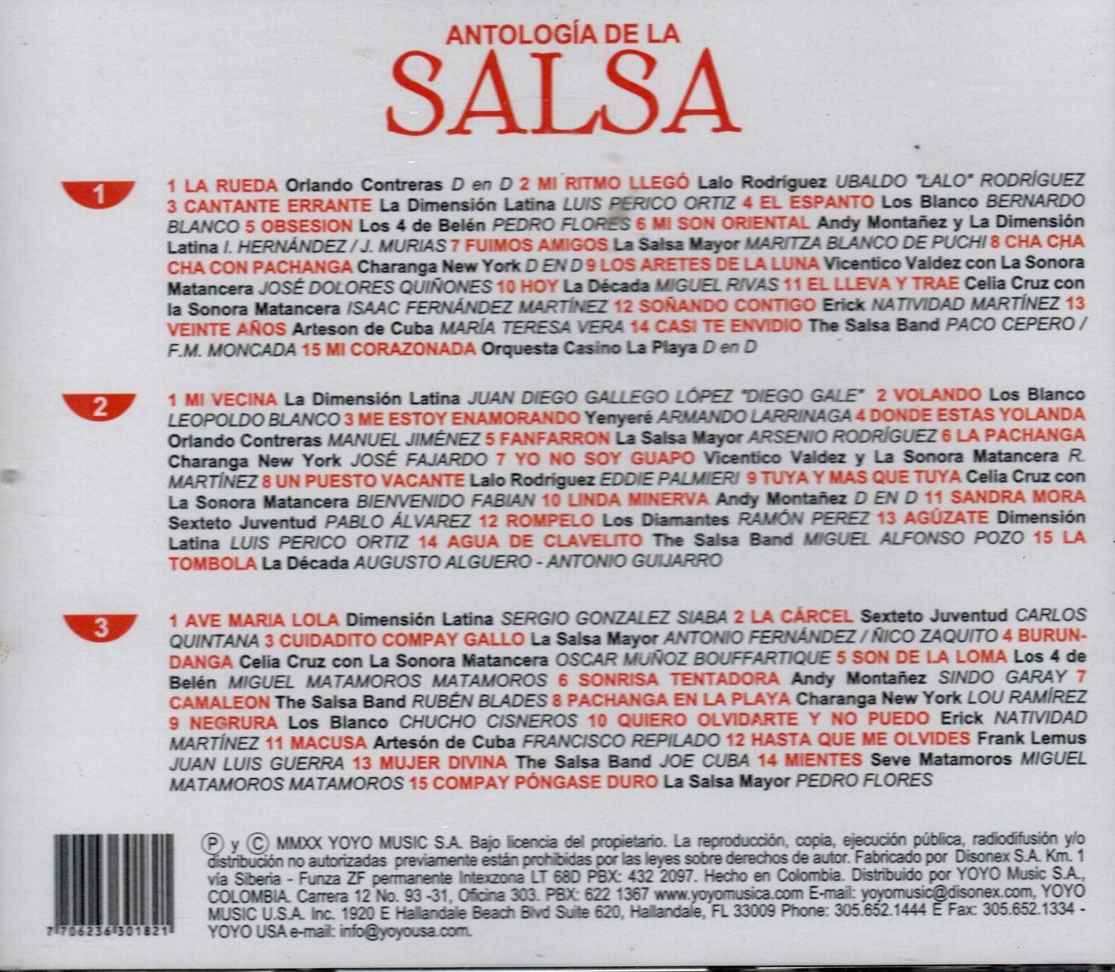 CDX3 Colección Yoyo - Antología De La Salsa