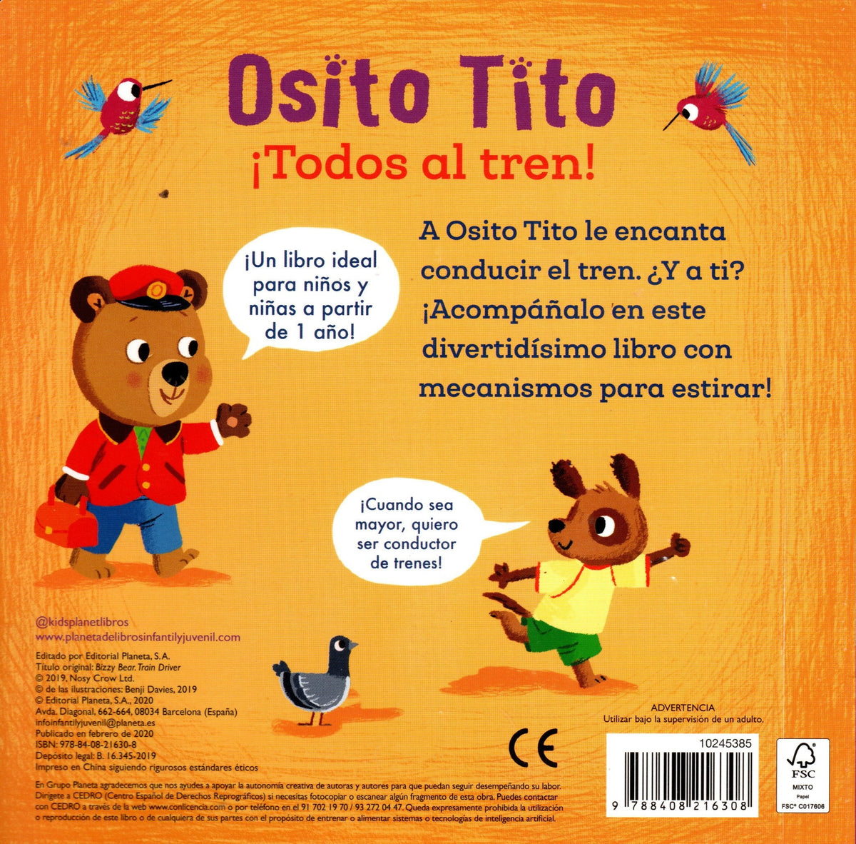 Libro Benji Davies - Osito Tito. ¡Todos al tren!