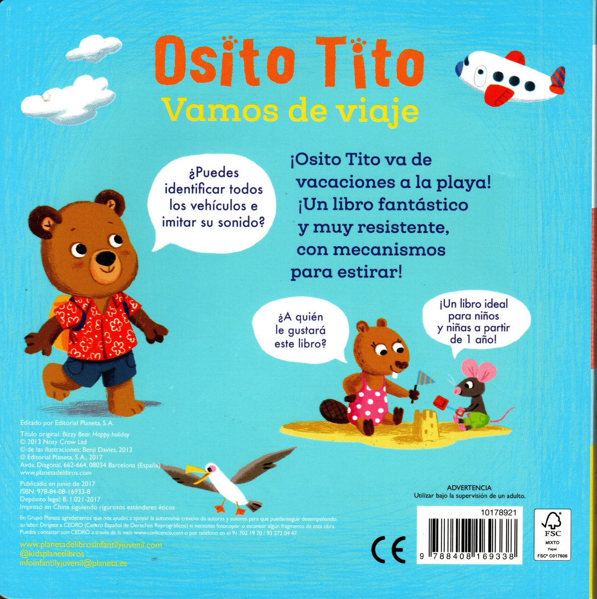 Libro Benji Davies - Osito Tito. Vamos de viaje