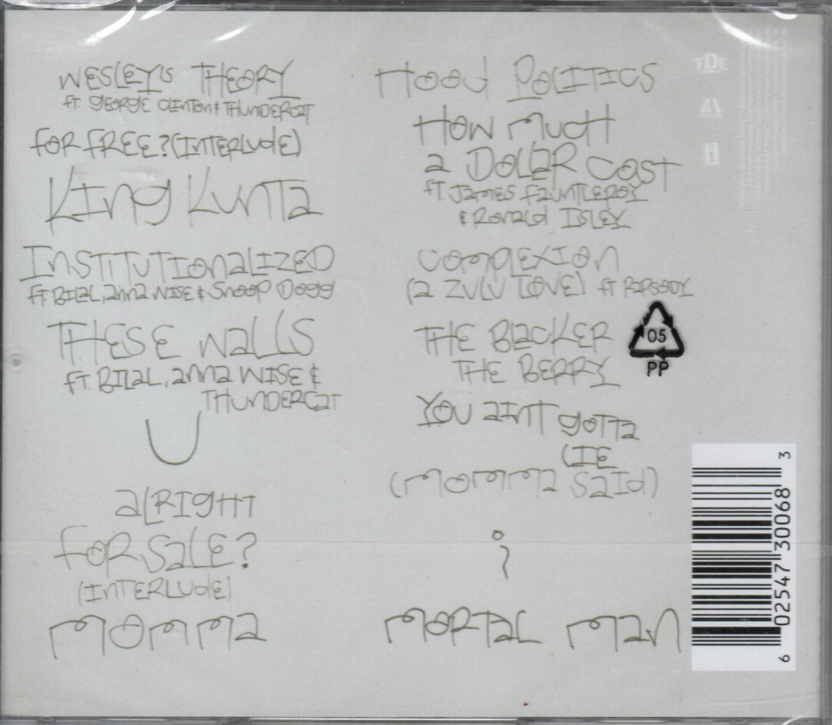 CD Kendrick Lamar – To Pimp A Butterfly