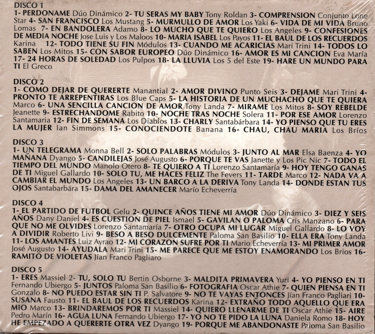 CD X5 Baúl con recuerdo - 80 Baladas inolvidables