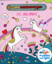 Libro La magia de pintar con agua. Los unicornios
