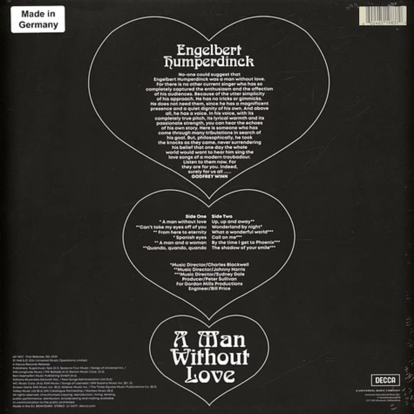 LP Engelbert Humperdinck - A Man Without Love