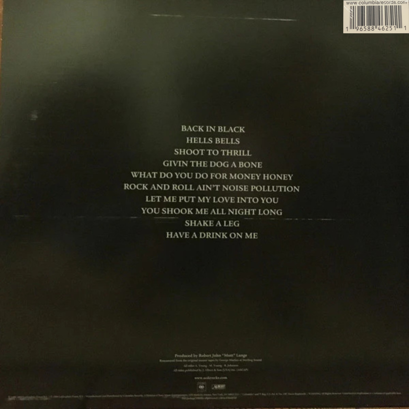 LP AC/DC - Back In Black + C229