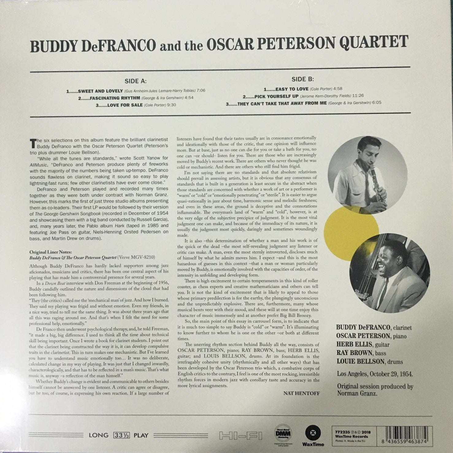 LP Buddy DeFranco, The Oscar Peterson Quartet – Buddy De Franco And The Oscar Peterson Quartet