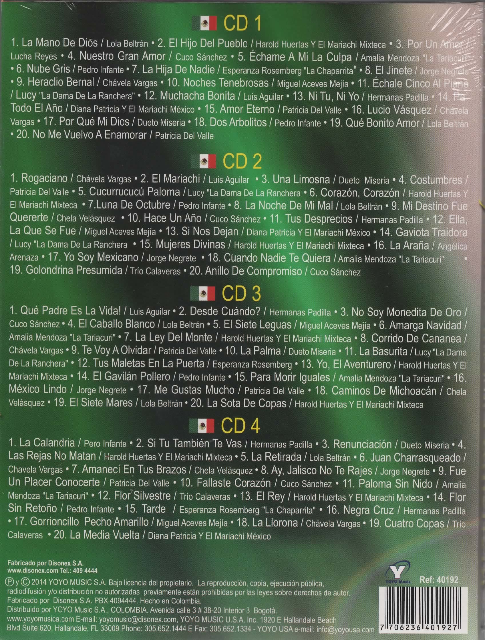 CDX4 Antología De La Canción Ranchera