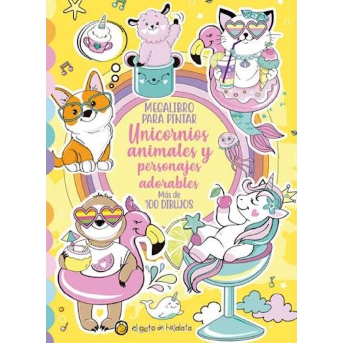 Libro - MegaLibro Para Pintar Unicornios, Animales Y Personajes