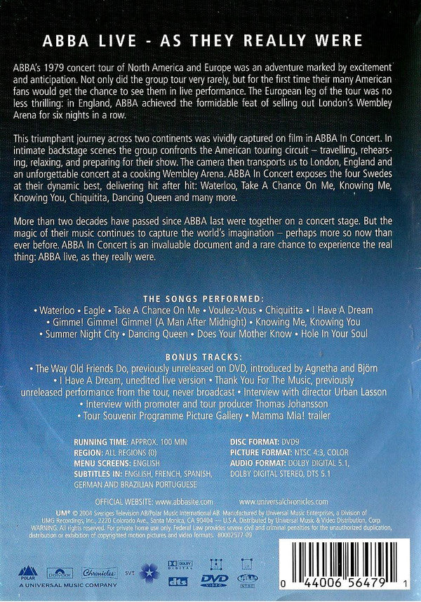 DVD ABBA – ABBA In Concert