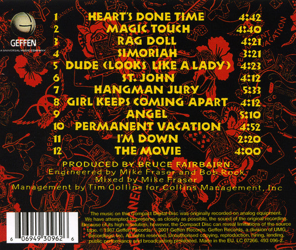 CD Aerosmith – Permanent Vacation