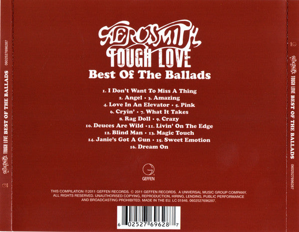 CD Aerosmith – Tough Love - Best Of The Ballads