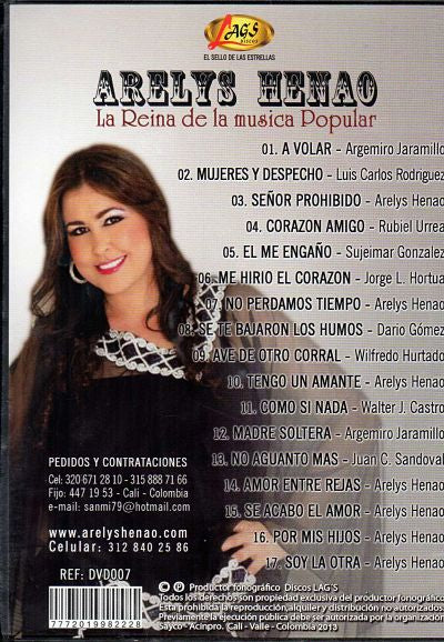 DVD Arelys Henao - La reina de la música popular