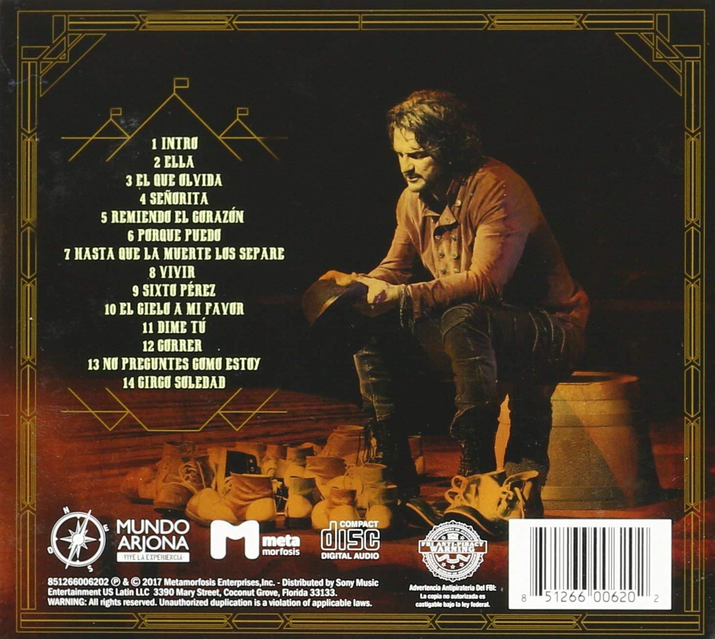 CD Ricardo Arjona - Circo Soledad