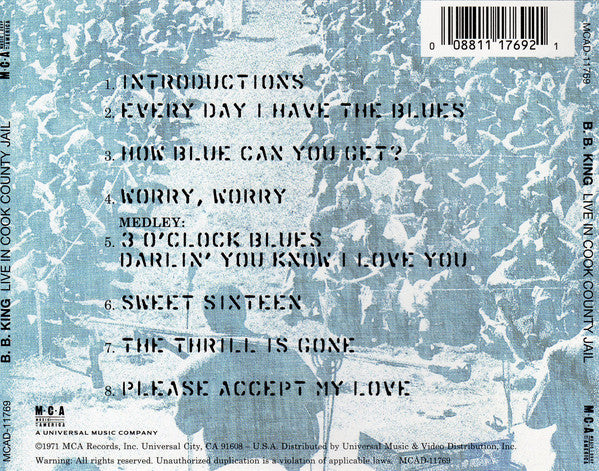 CD B.B. King – Live In Cook County Jail
