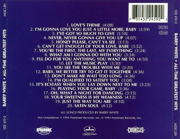 CD Barry White – All-Time Greatest Hits