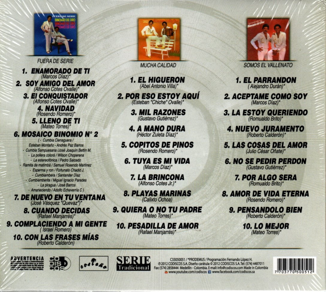 CD X3 Binomio De Oro - Serie Tradicional Vol 4