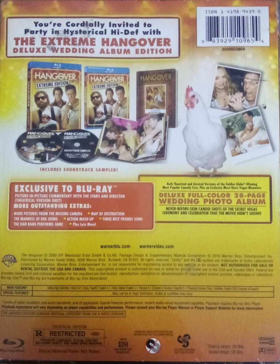 Blu-Ray ¿Qué pasó ayer? - Hangover The Extreme Edition
