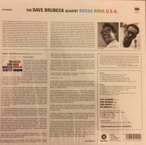 LP The Dave Brubeck Quartet – Bossa Nova U.S.A.